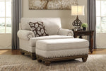 Harleson Wheat Fabric Ottoman