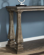 Johnelle Gray Wood Sofa Table