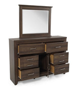 Juararo Dark Brown Dresser with 6 Drawers