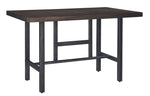 Kavara 5-Pc Medium Brown Wood/Metal Counter Height Table Set