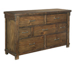 Lakeleigh Brown Wood 7-Drawer Dresser