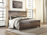 Lakeleigh Brown Wood Queen Panel Bed