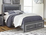 Lodanna Gray Wood Queen Storage Bed with LED