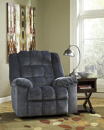 Ludden Blue Fabric Manual Rocker Recliner