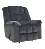 Ludden Blue Fabric Manual Rocker Recliner