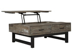 Mondoro Grayish Brown Lift-Top Coffee Table