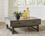 Mondoro Grayish Brown Lift-Top Coffee Table