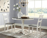 Nelling Two-Tone Wood Round Dining Table