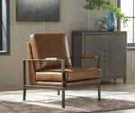 Peacemaker Brown Faux Leather Accent Chair