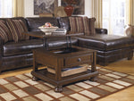 Porter Rustic Brown Wood Lift-Top Coffee Table