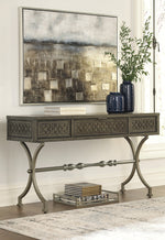 Quinnland Antique Black Console Sofa Table