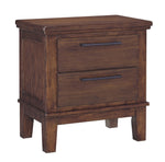 Ralene Medium Brown Wood 2-Drawer Nightstand