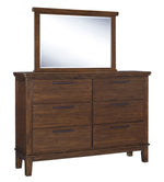 Ralene Medium Brown Wood 6-Drawer Dresser