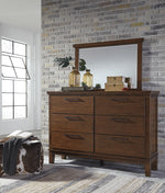 Ralene Medium Brown Wood 6-Drawer Dresser