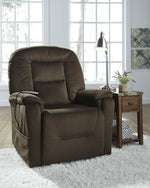 Samir Coffee Fabric Power Lift Recliner