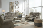 Segburg Cobblestone Fabric Manual Recliner Loveseat