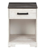 Shawburn Whitewash Wood 1-Drawer Nightstand