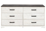 Shawburn Whitewash Wood 6-Drawer Dresser