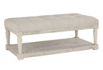 Shawnalore Whitewash Fabric/Wood Coffee Table