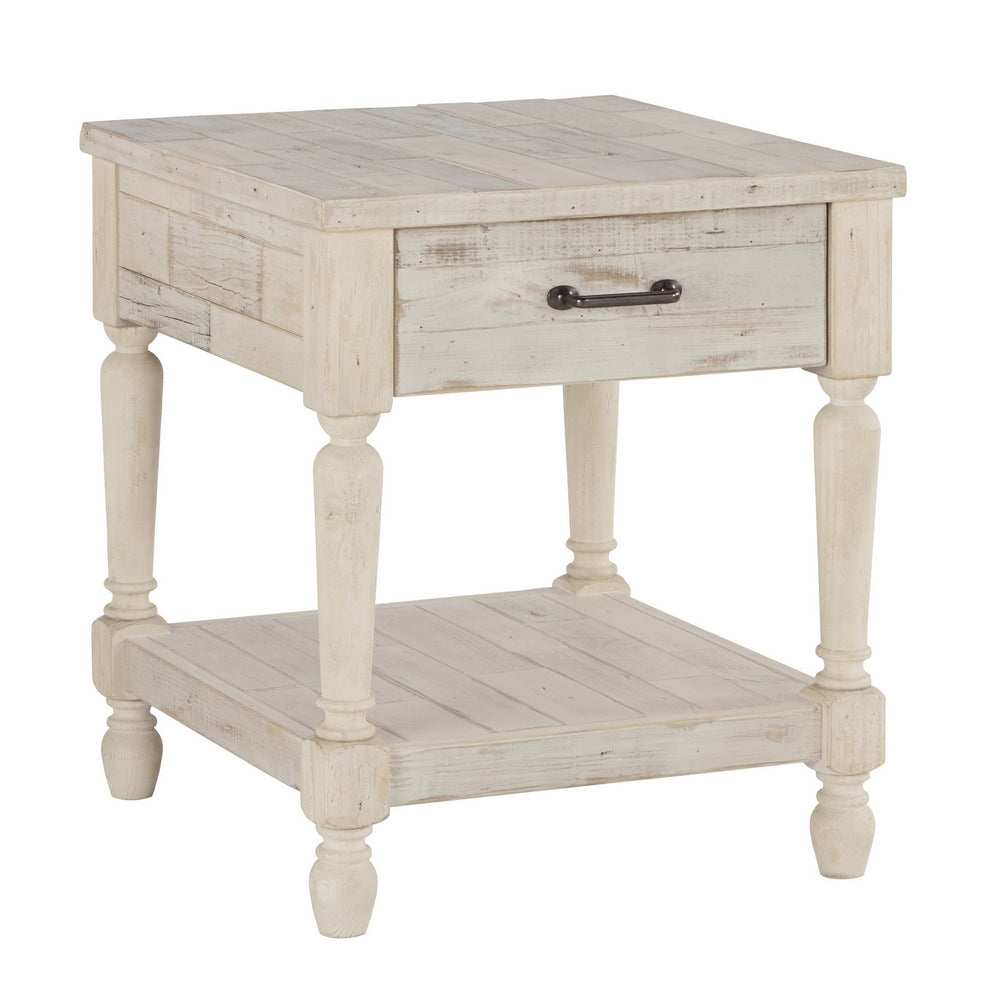 Shawnalore Whitewash Wood End Table