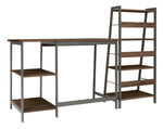 Soho 2-Pc Dark Brown/Gunmetal Office Set