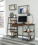 Soho 2-Pc Dark Brown/Gunmetal Office Set