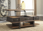 Stanah Two-Tone Wood Lift-Top Coffee Table