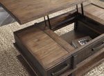 Stanah Two-Tone Wood Lift-Top Coffee Table