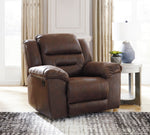 Stoneland Chocolate Faux Leather Manual Rocker Recliner