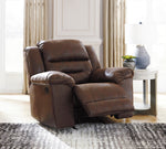 Stoneland Chocolate Faux Leather Manual Rocker Recliner