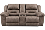 Stoneland Fossil Faux Leather Manual Recliner Loveseat