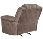 Stoneland Fossil Faux Leather Manual Rocker Recliner