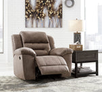 Stoneland Fossil Faux Leather Manual Rocker Recliner