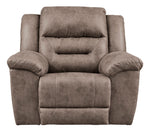 Stoneland Fossil Faux Leather Power Rocker Recliner