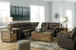 Tambo Canyon Faux Leather Manual Recliner Sectional Sofa (Oversized)