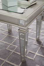 Tessani Silver Wood End Table