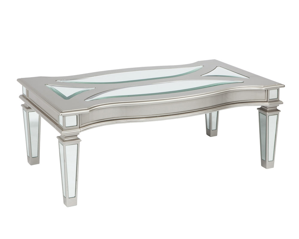 Tessani Silver Wood Coffee Table