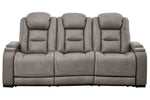 The Man-Den Gray Power Recliner Sofa