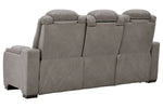 The Man-Den Gray Power Recliner Sofa