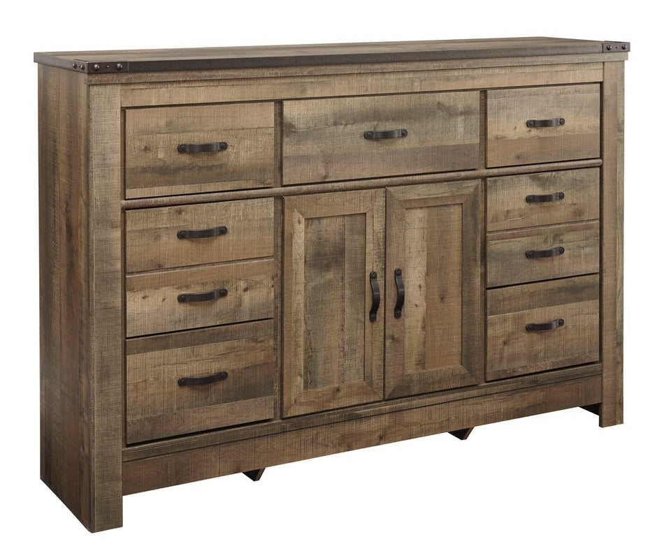 Trinell Brown Wood 7-Drawer Dresser