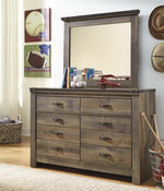 Trinell Brown Wood Dresser Mirror