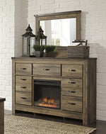 Trinell Brown Wood Dresser Mirror