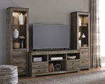 Trinell Rustic Brown Wood Tall Pier