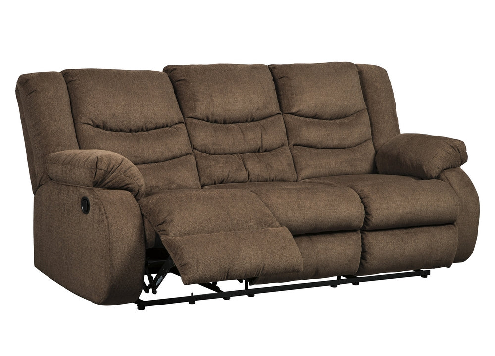 Tulen Chocolate Chenille Manual Recliner Sofa