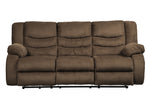 Tulen Chocolate Chenille Manual Recliner Sofa