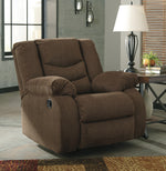 Tulen Chocolate Chenille Manual Rocker Recliner