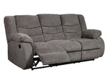 Tulen Gray Chenille Manual Recliner Sofa