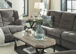 Tulen Gray Chenille Manual Recliner Sofa