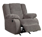 Tulen Gray Chenille Manual Rocker Recliner