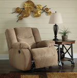 Tulen Mocha Chenille Manual Rocker Recliner